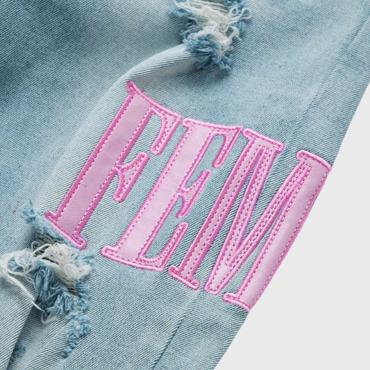 Homme   Femme "Letterman" Blue Denim w/Powder Pink