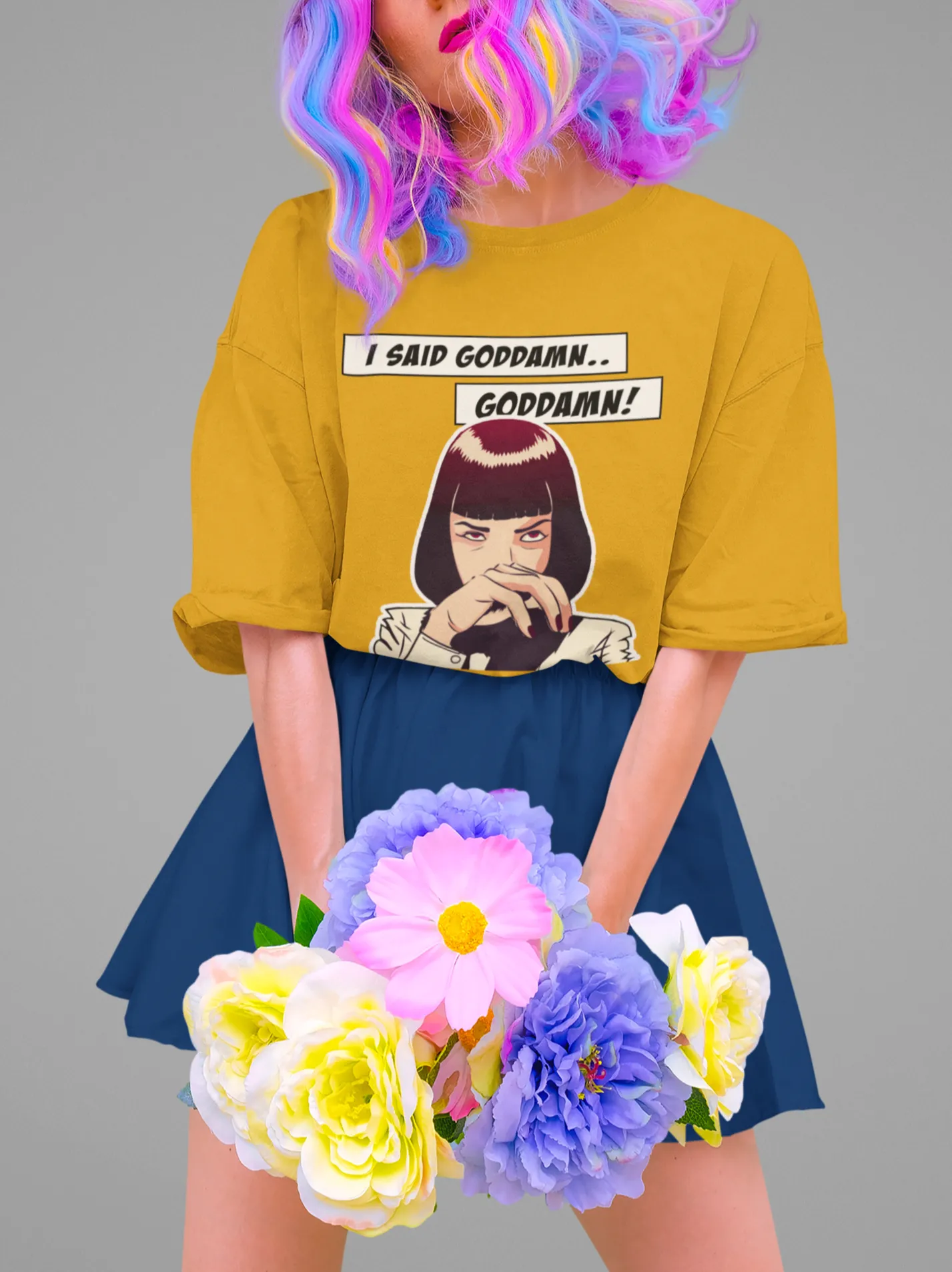 I Said Goddamn!- Pulp Fiction:  Aesthetic - Half Sleeve T-Shirts