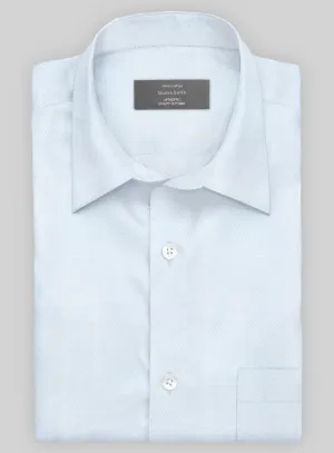 Italian Light Blue Sharkskin Shirt