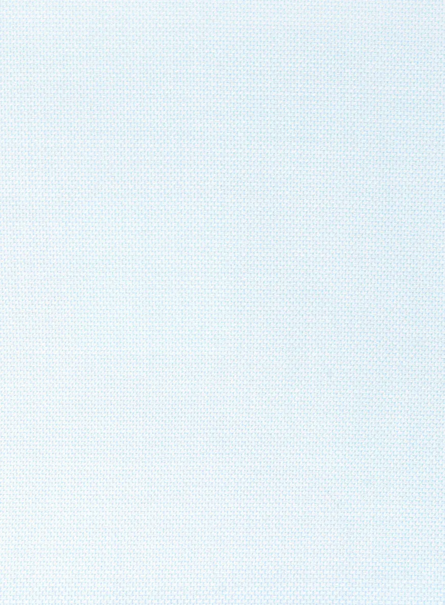 Italian Light Blue Sharkskin Shirt