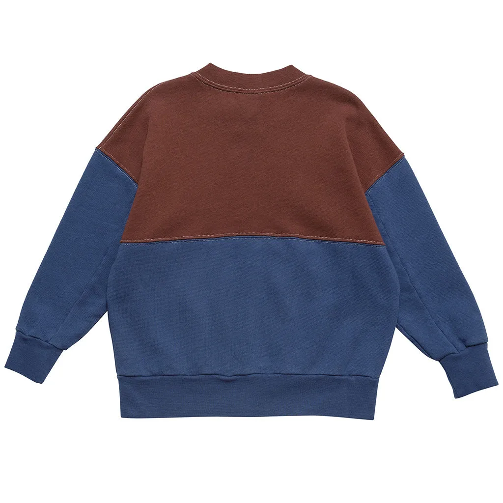 Jacket Zip Band Marron Night Blue
