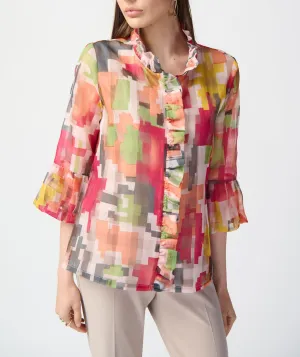 Joseph Ribkoff Jackets - Abstract Print Woven Jacket