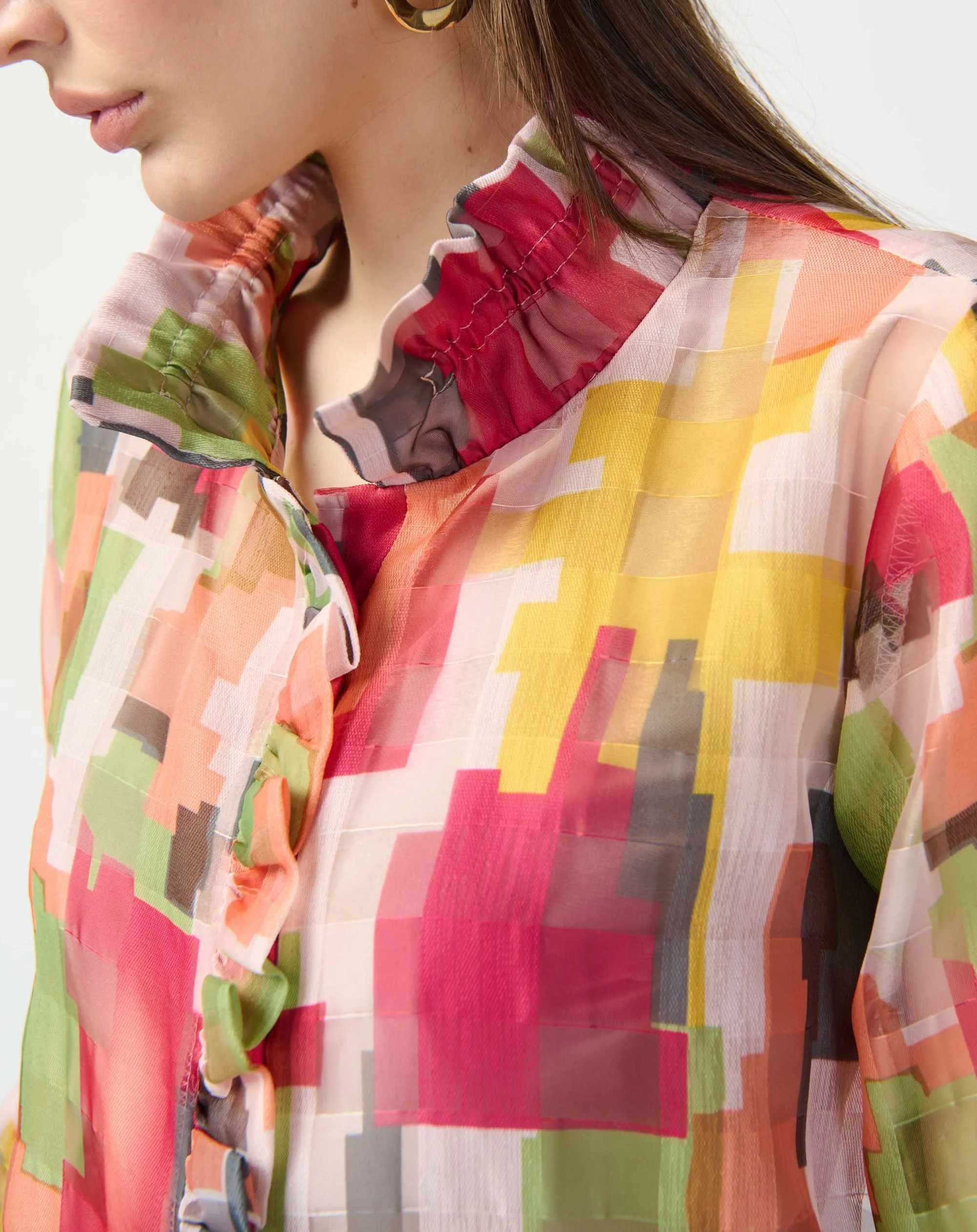 Joseph Ribkoff Jackets - Abstract Print Woven Jacket