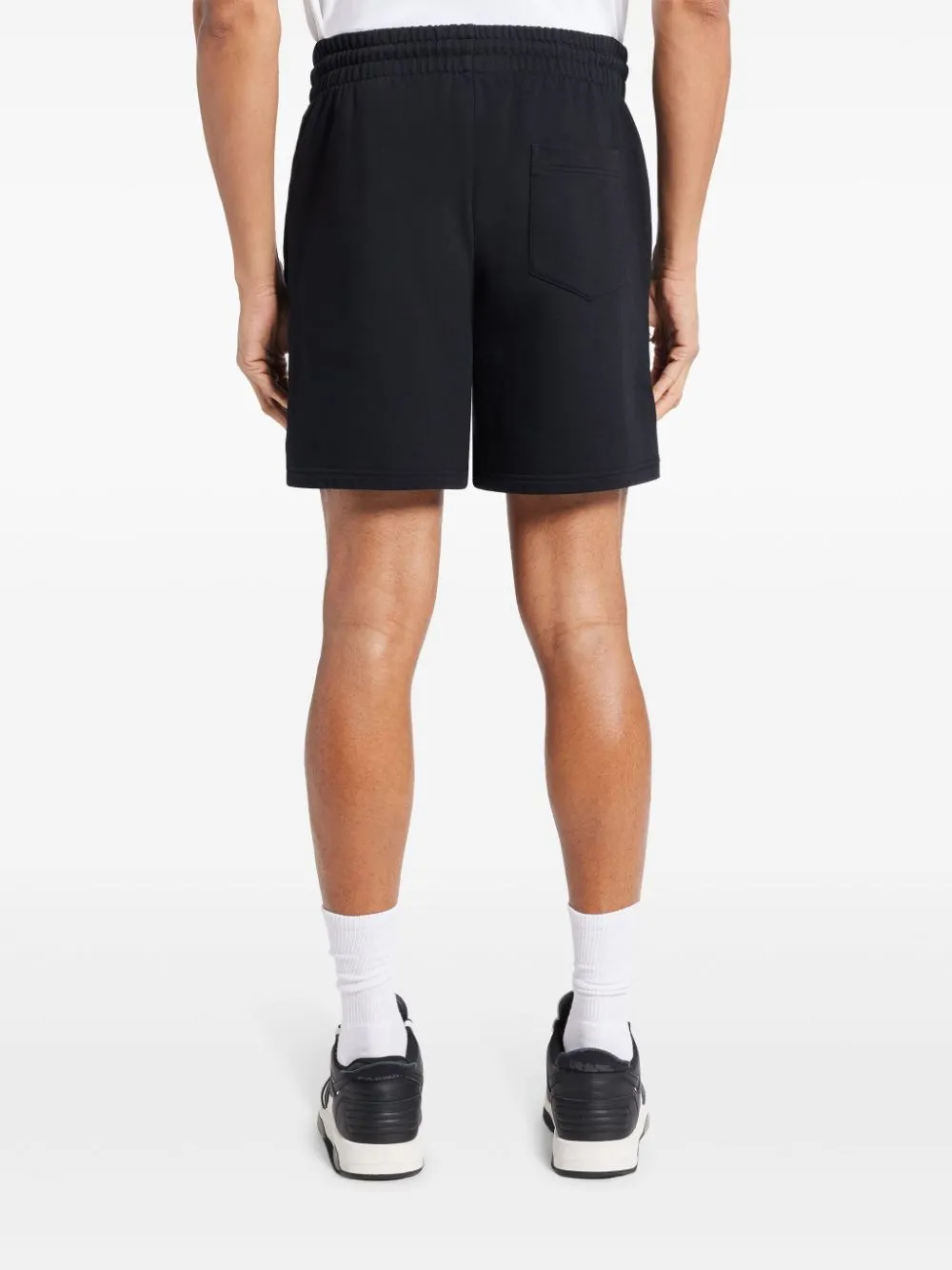logo-patch organic cotton shorts