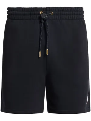 logo-patch organic cotton shorts