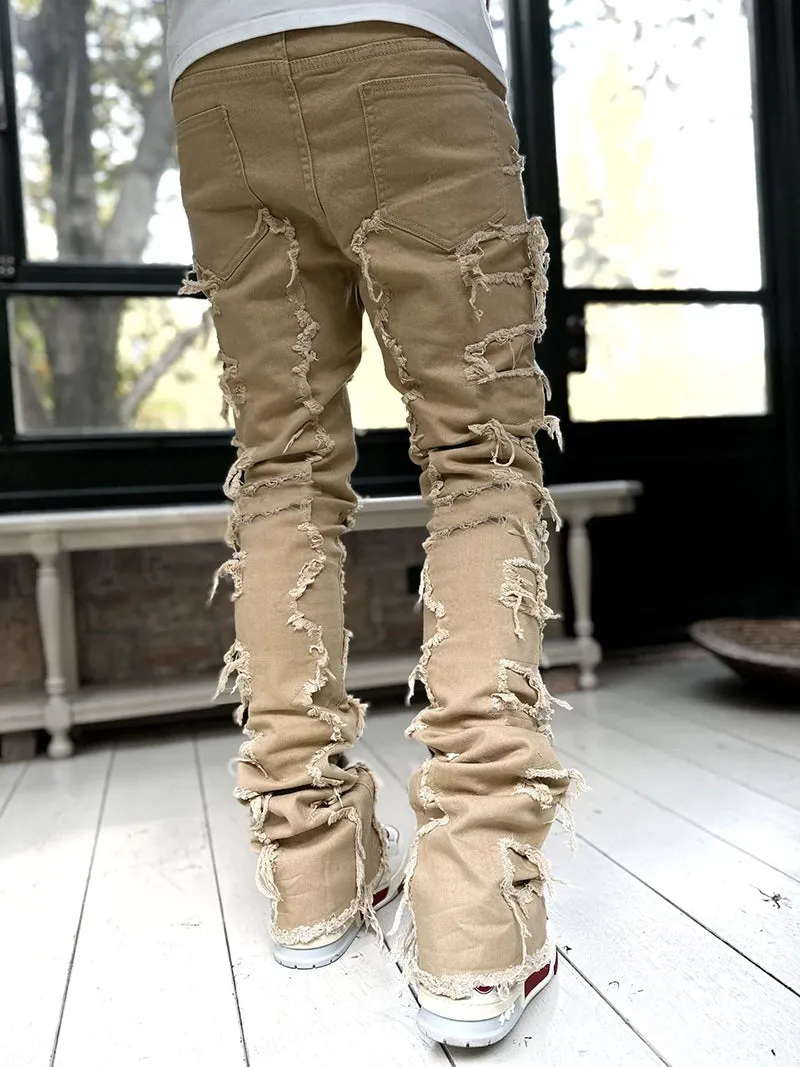 Men Trousers Individual Patched Pants