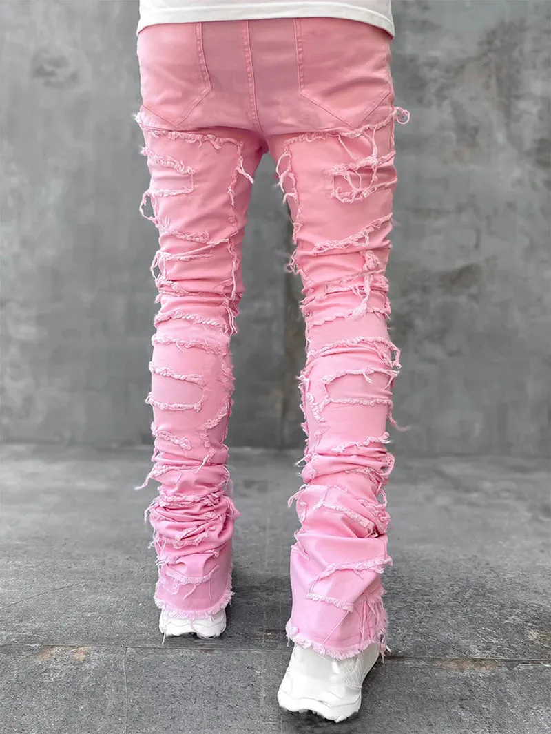 Men Trousers Individual Patched Pants