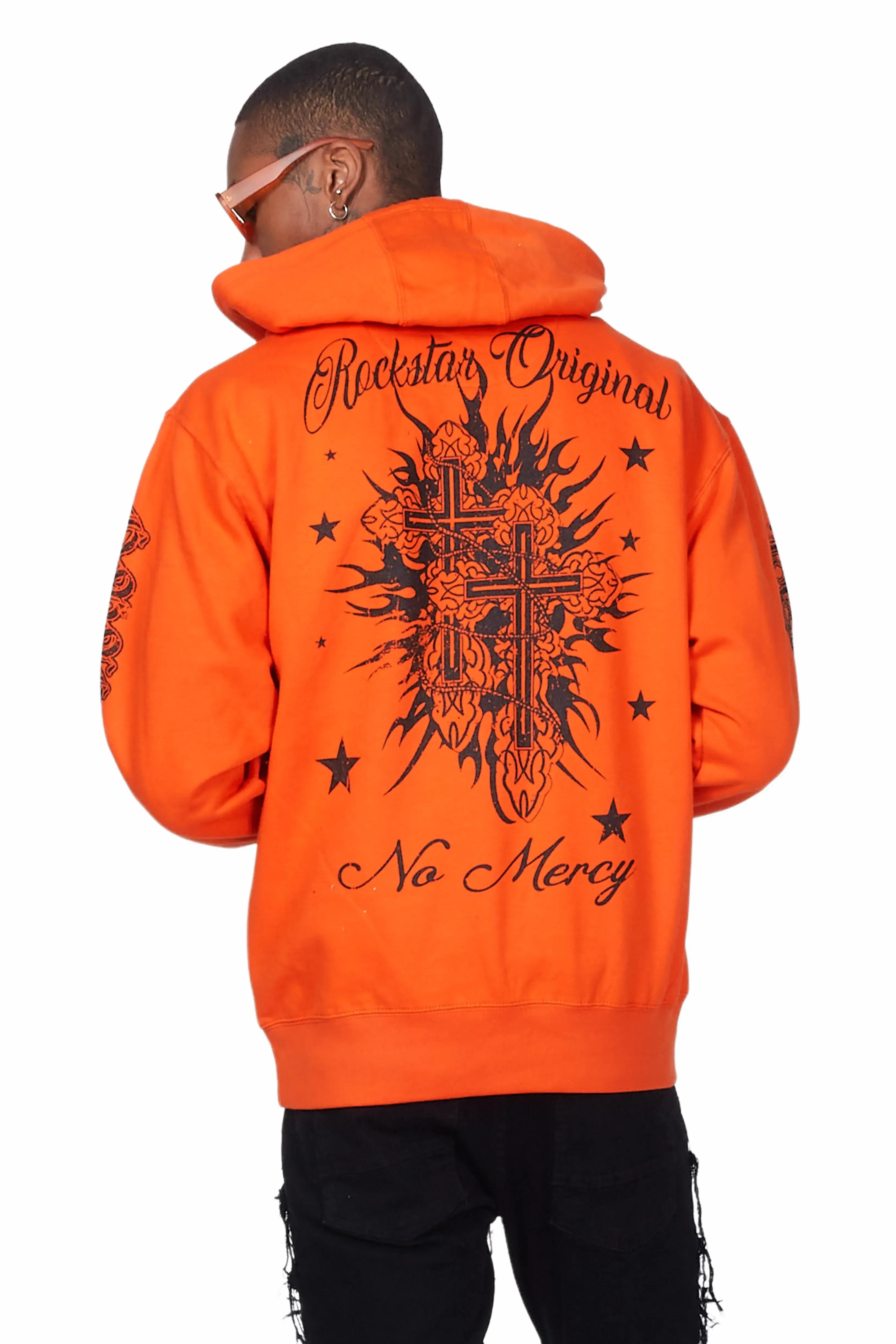 Mermaid Orange Graphic Hoodie