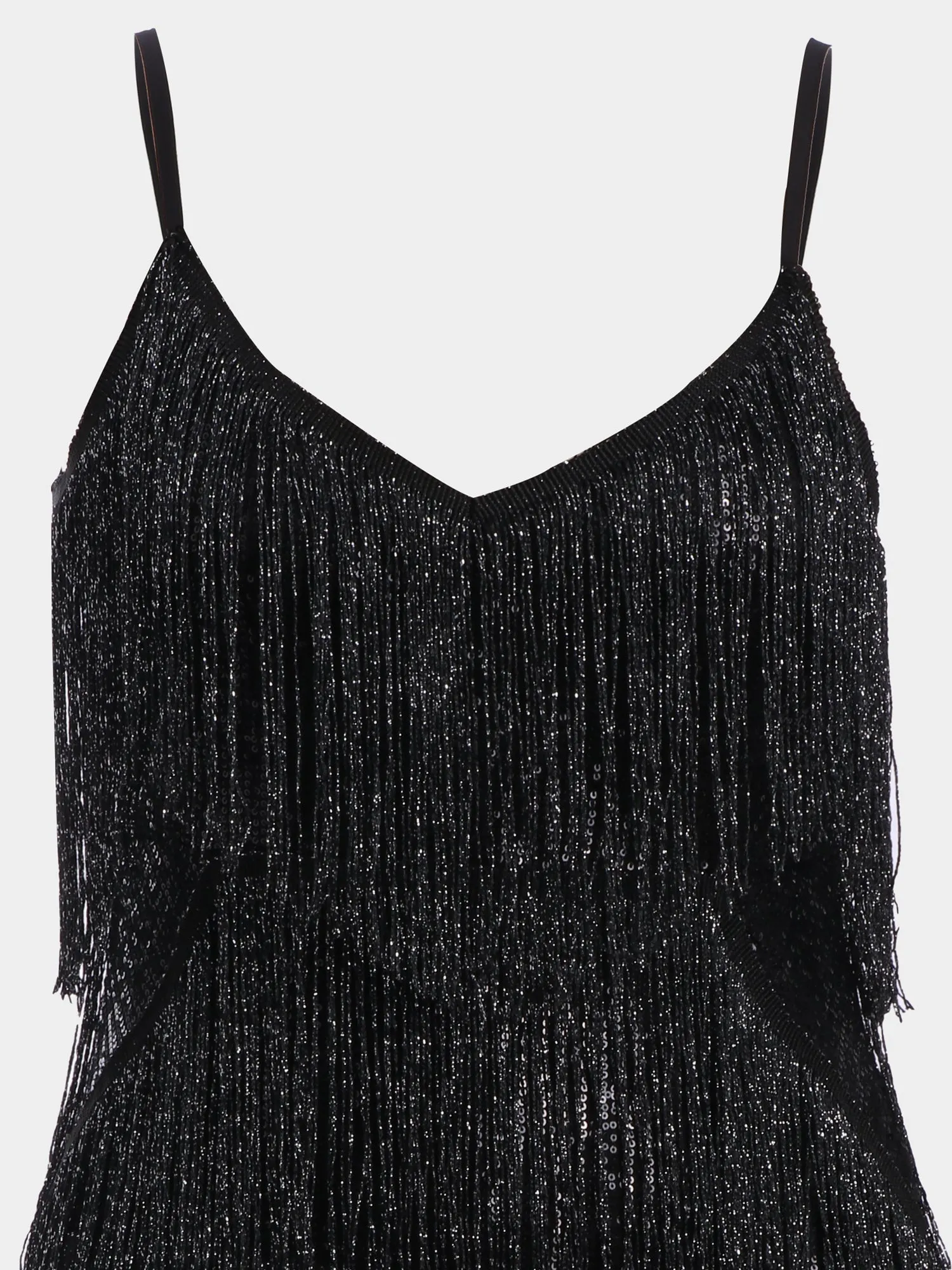 Midsize Fringe Latin Dance Mini Dress