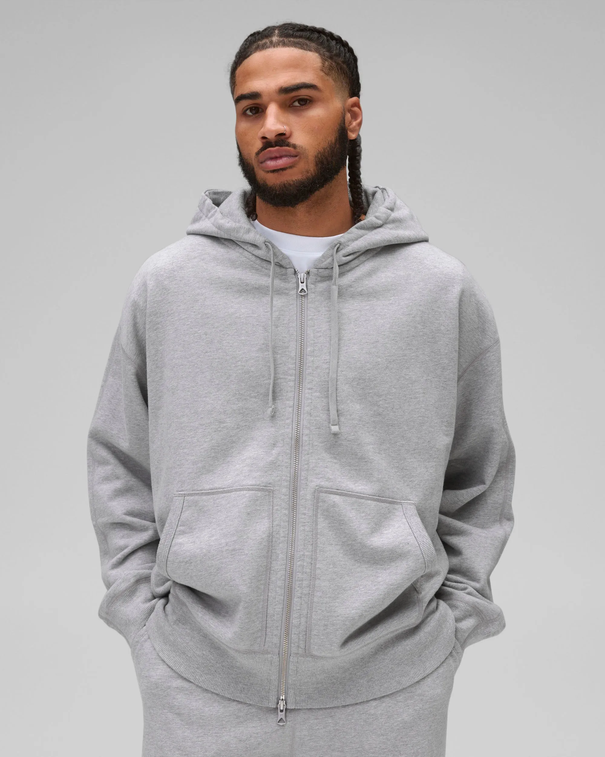 Midweight Terry Relaxed Zip Hoodie