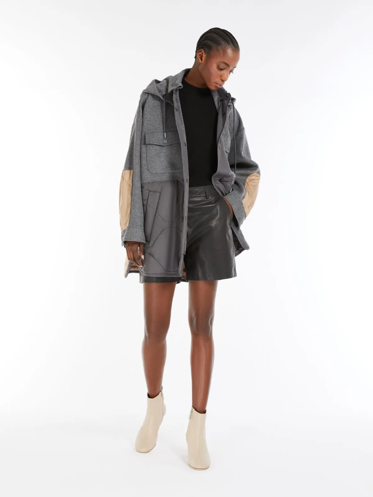 MM Ossola Quited Jacket in Medium Grey