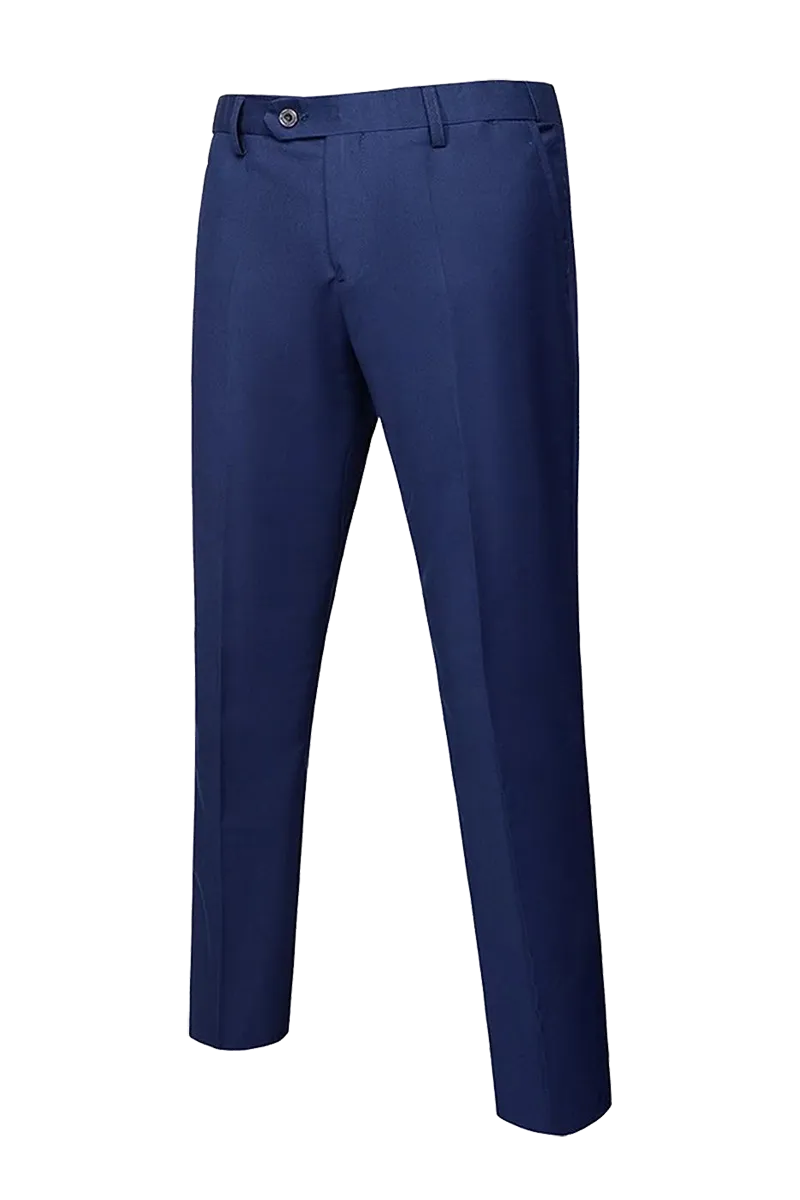 Navy Blue Slim Fit 3-Piece 2 Button suit