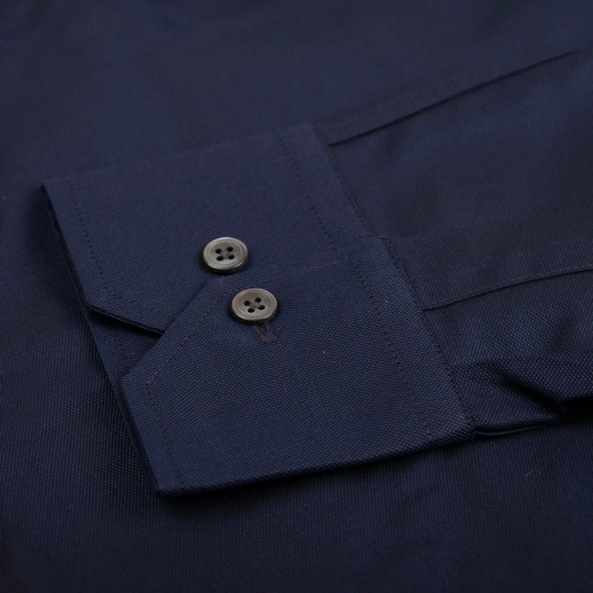 Navy Gemma Dobby Weave Long Sleeve Shirt