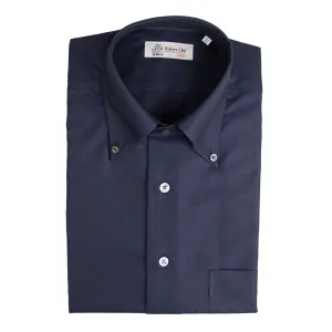 Navy Gemma Dobby Weave Long Sleeve Shirt