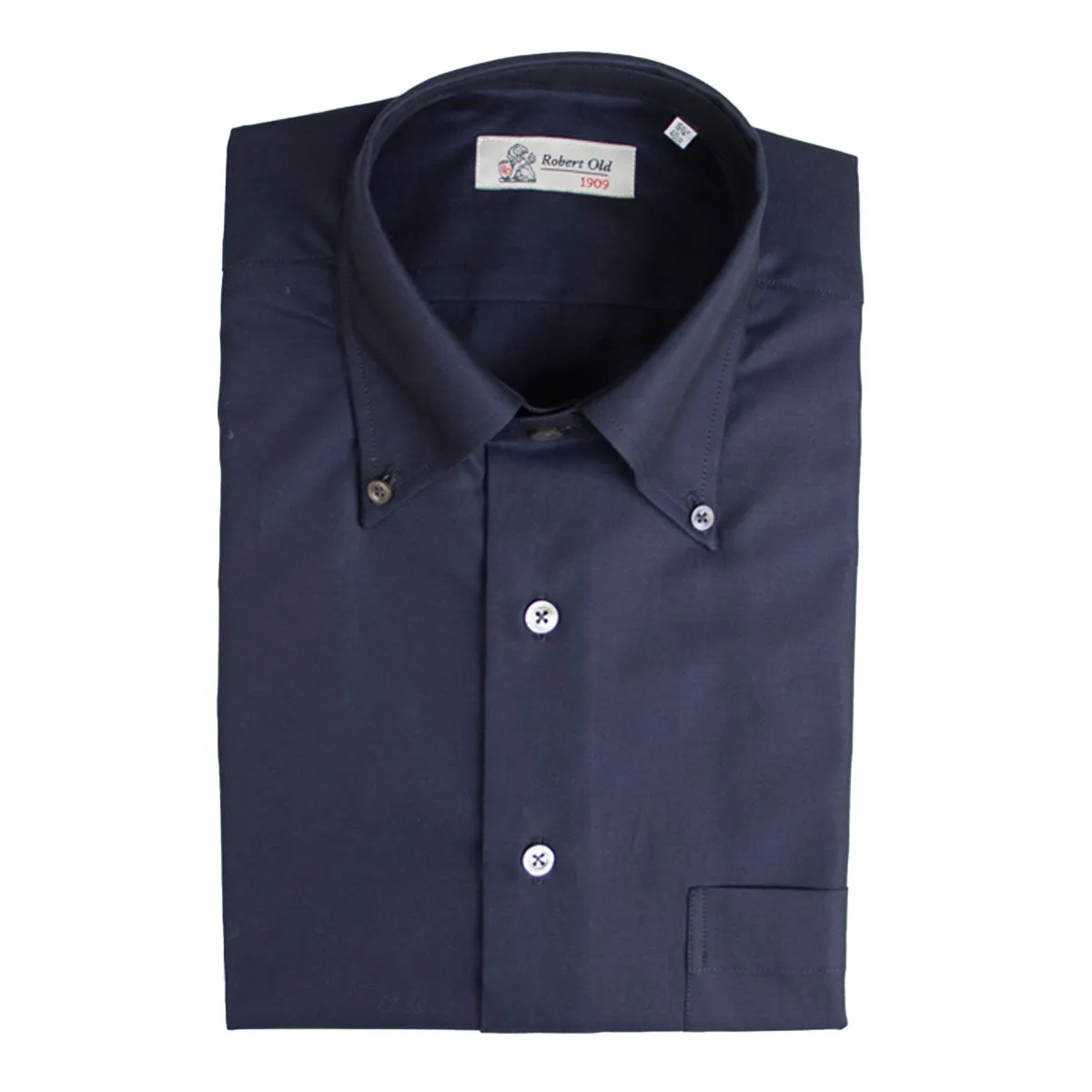 Navy Gemma Dobby Weave Long Sleeve Shirt
