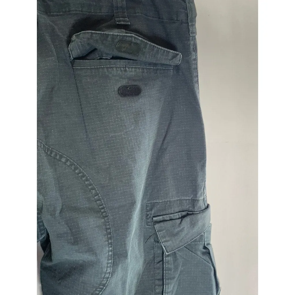 NIKE SB Men's Black Textured Tie-Hem Relaxed-Fit Cargo Pants SZ SZ 30