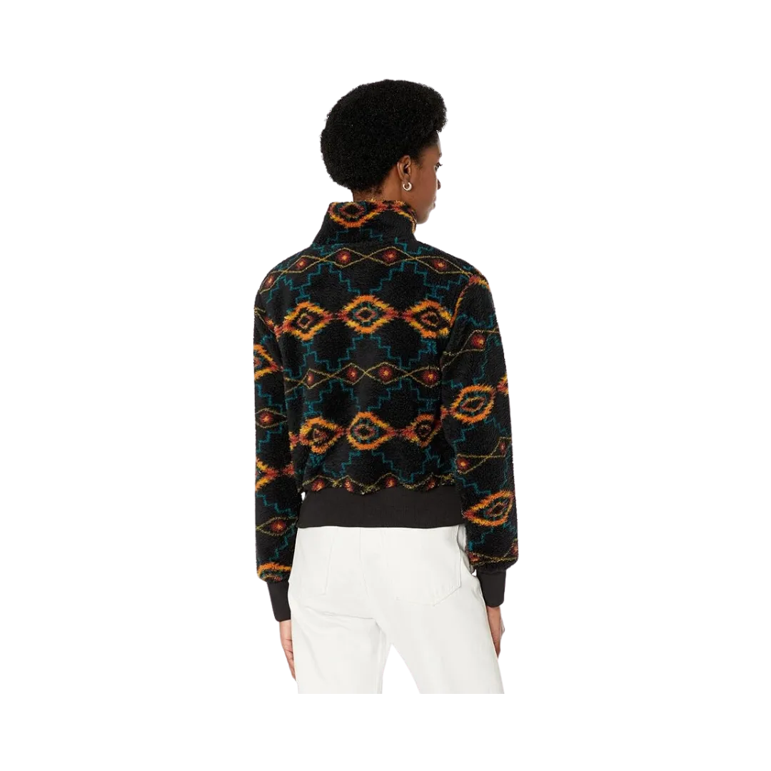 Panhandle Slim Women's Rock and Roll Aztec Sherpa Quarter Sweater