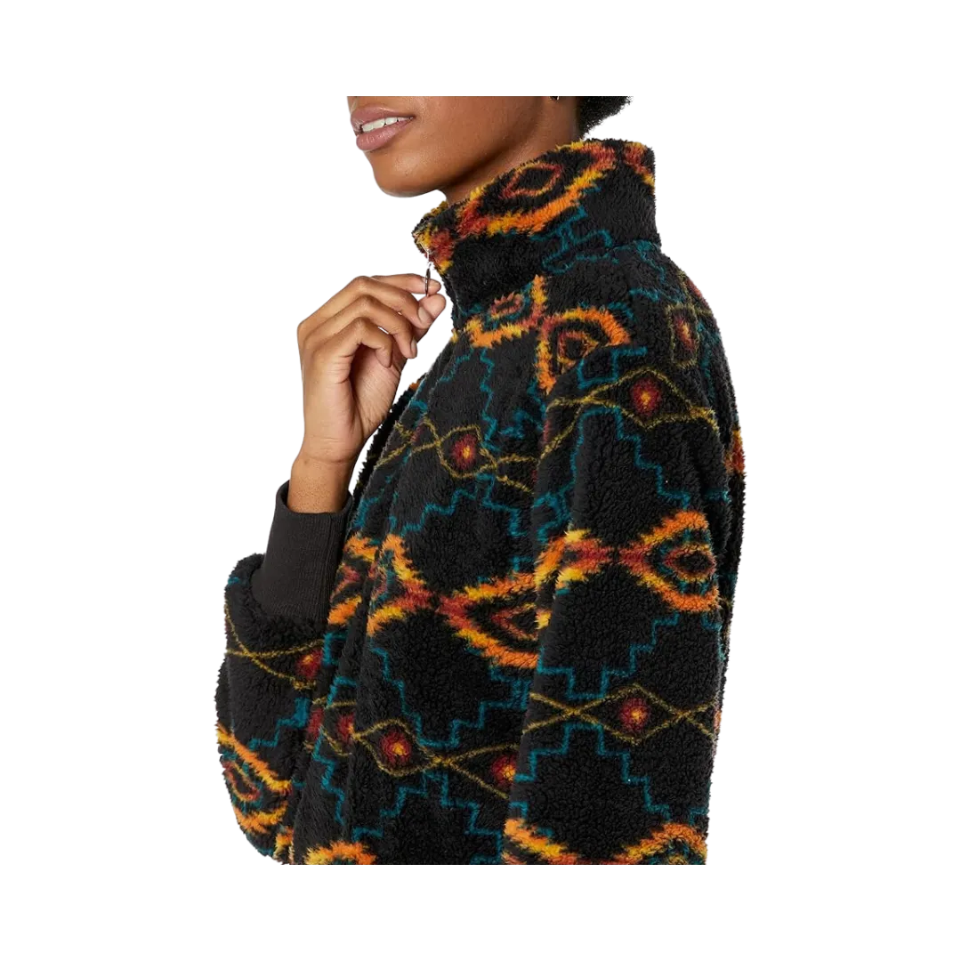 Panhandle Slim Women's Rock and Roll Aztec Sherpa Quarter Sweater