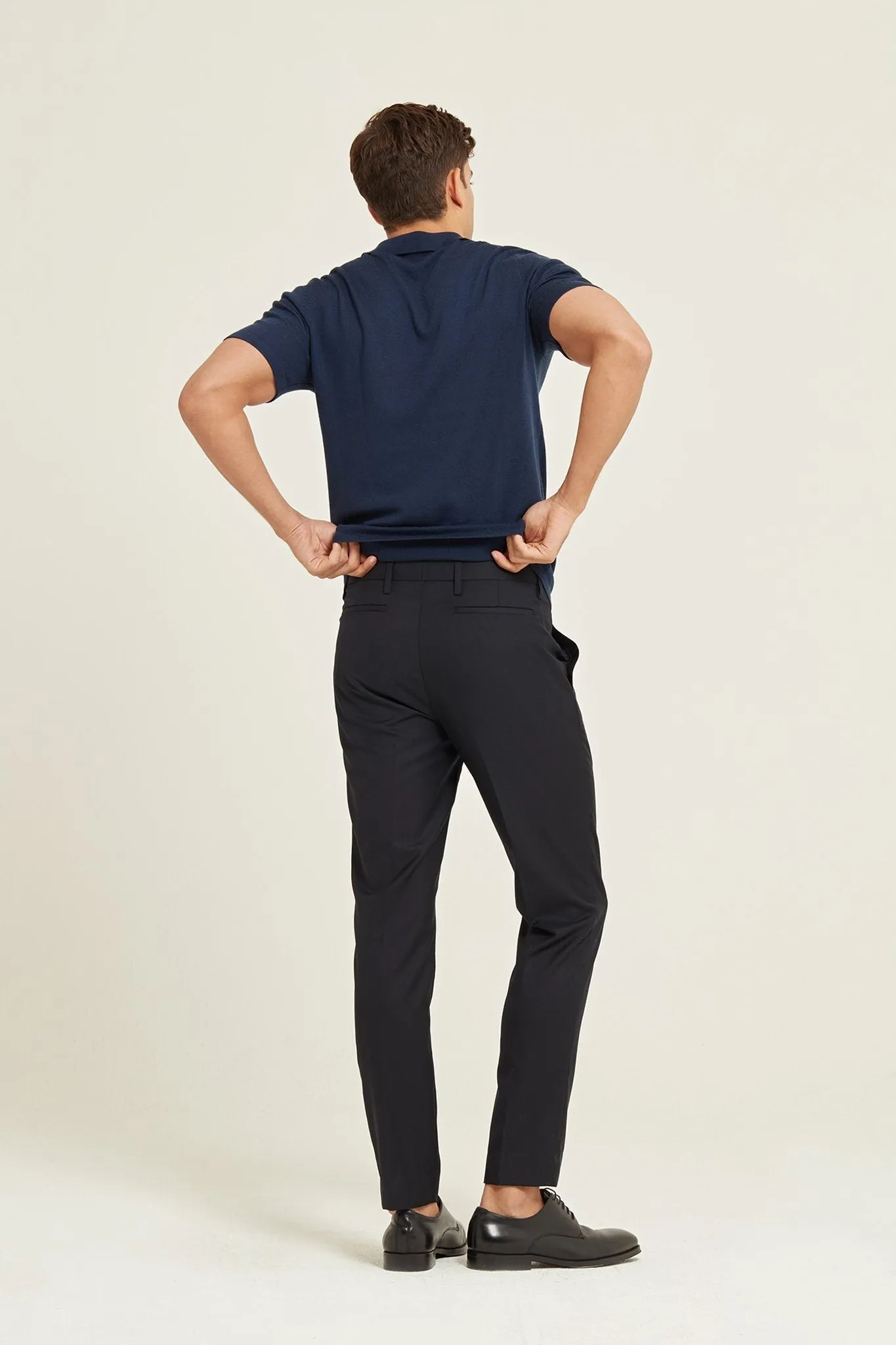 Pleated Wool-Blend Trouser