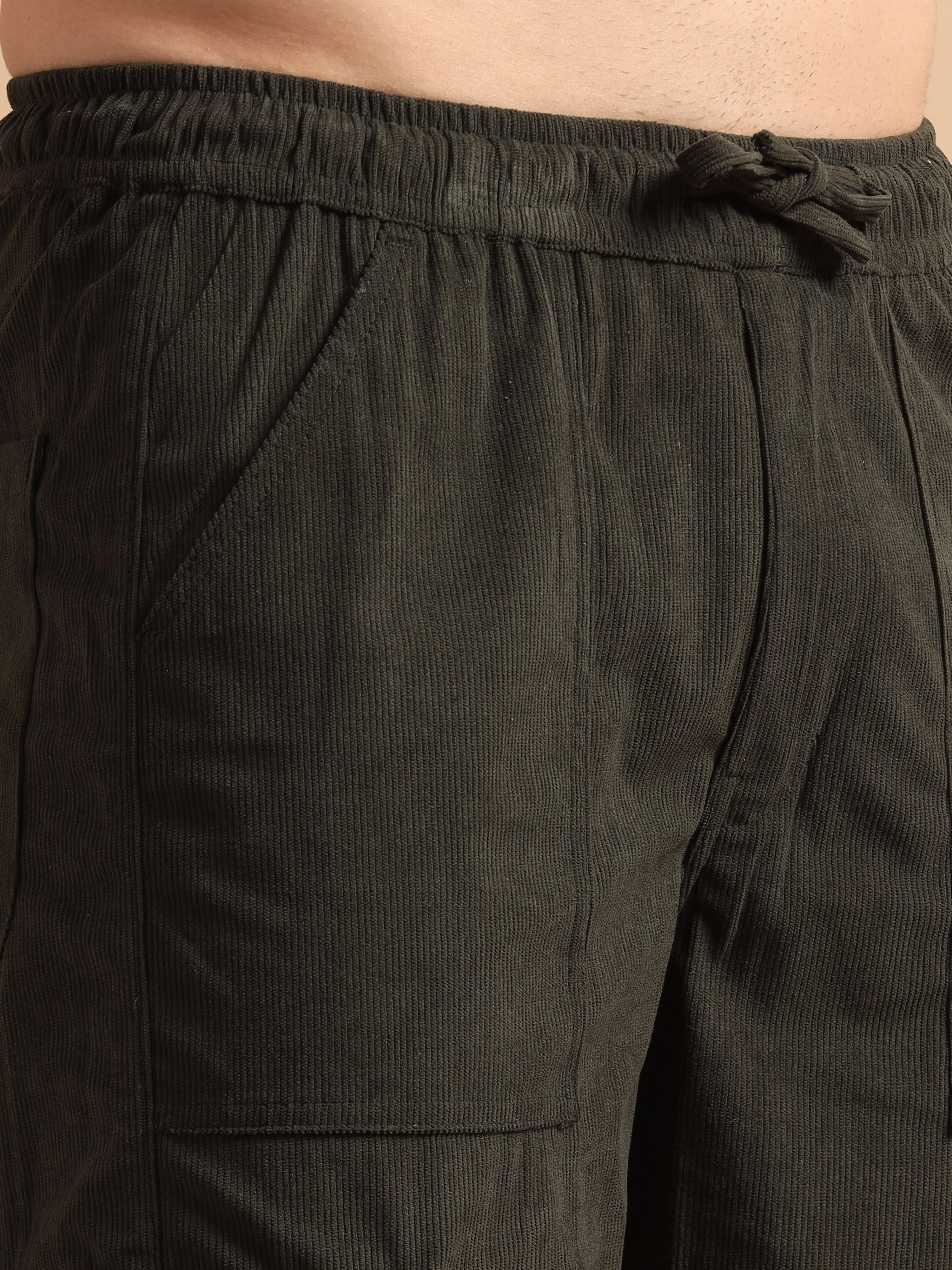 Plus Size Utility Relaxed Fit Cargo Pant - Olive