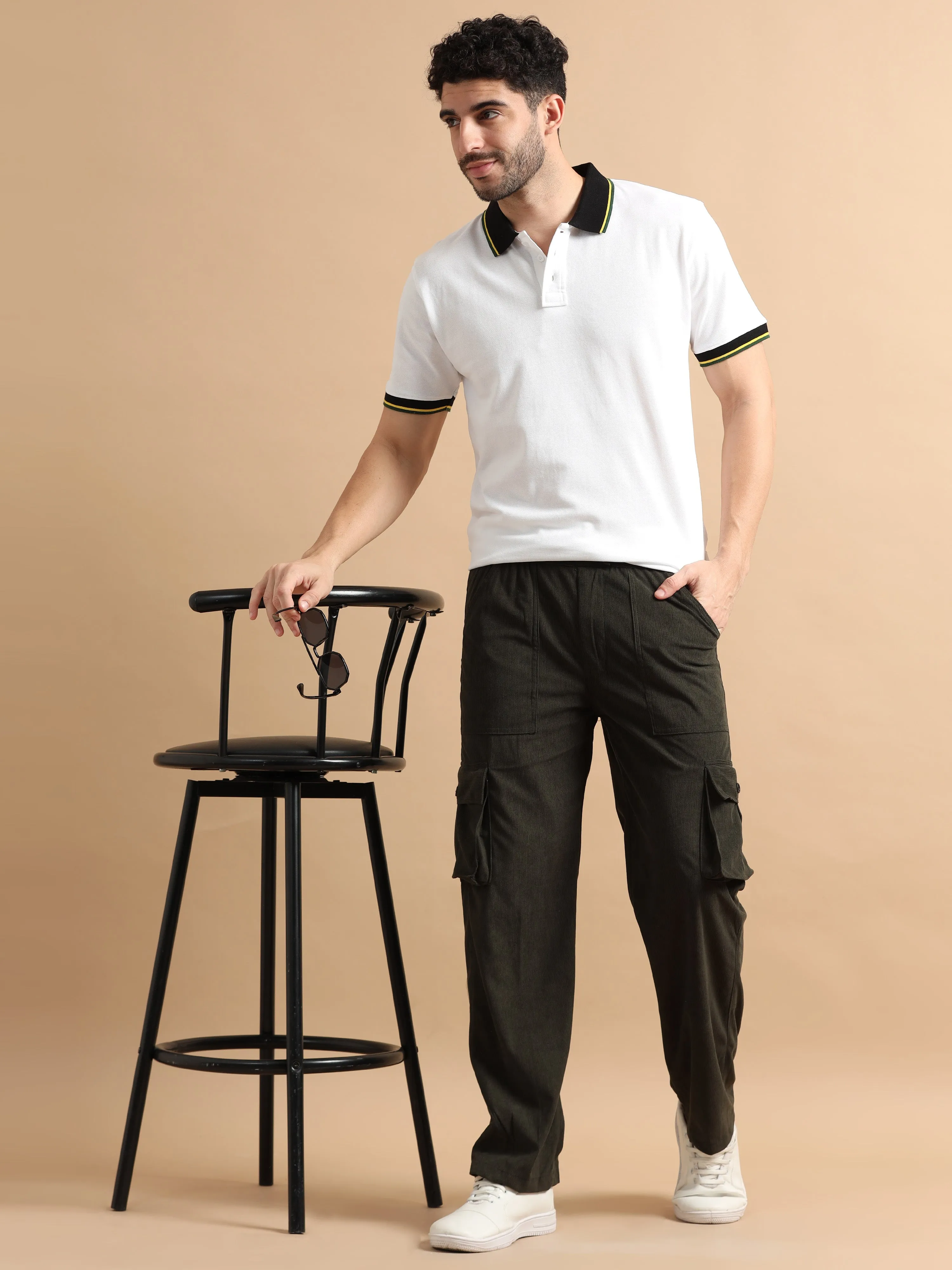 Plus Size Utility Relaxed Fit Cargo Pant - Olive