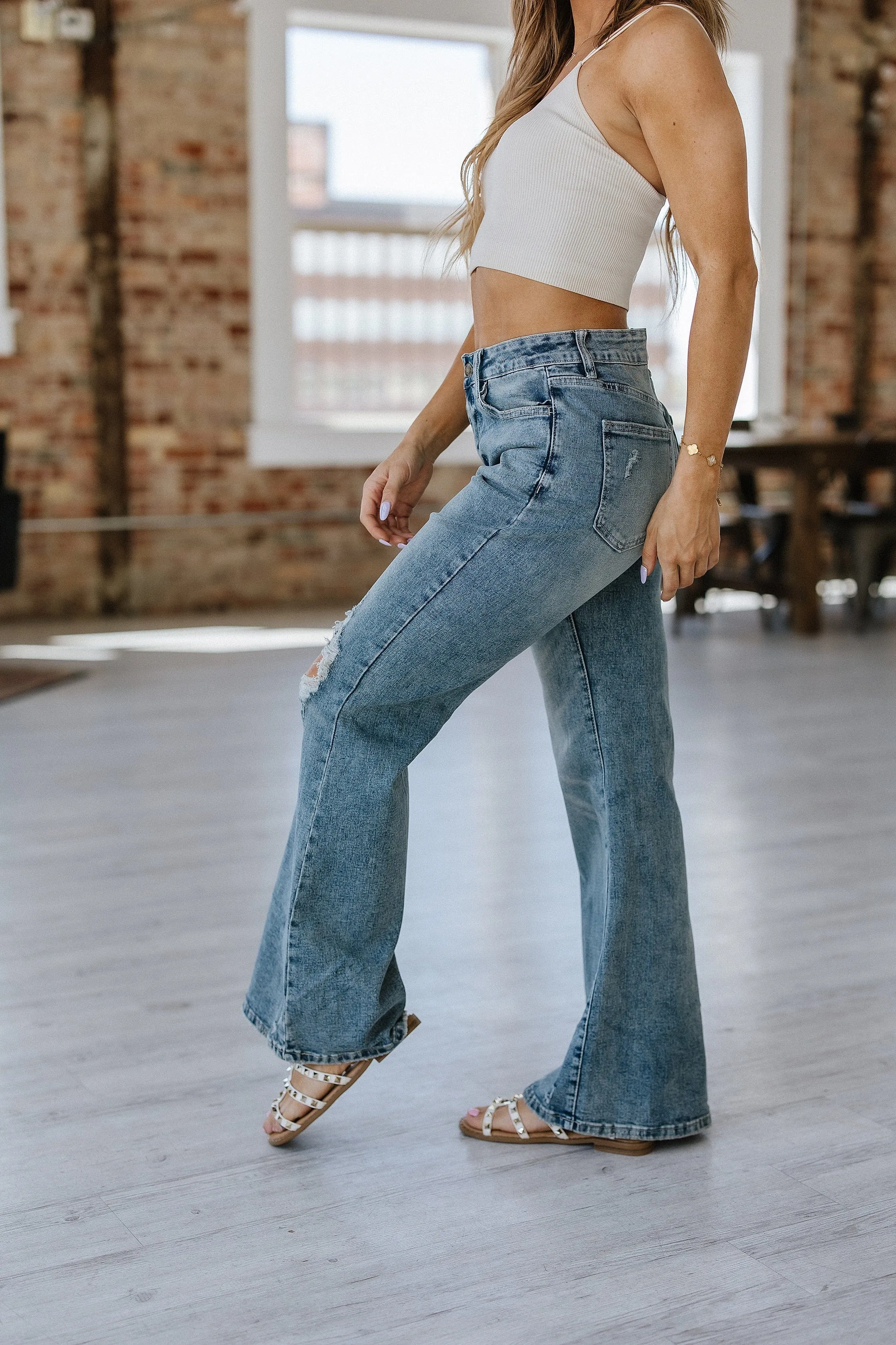 SALE - Dante Distressed Flare Jeans