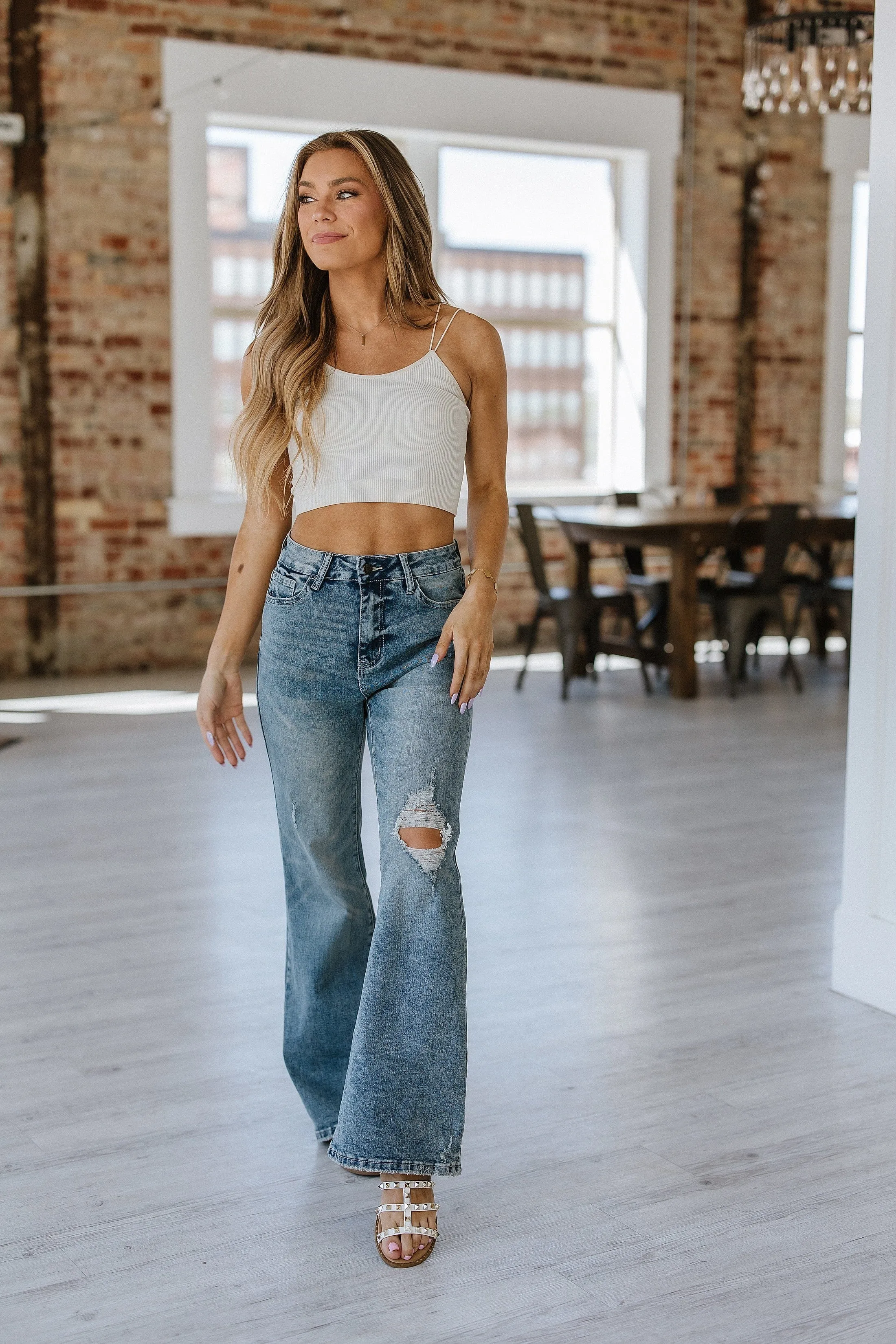 SALE - Dante Distressed Flare Jeans