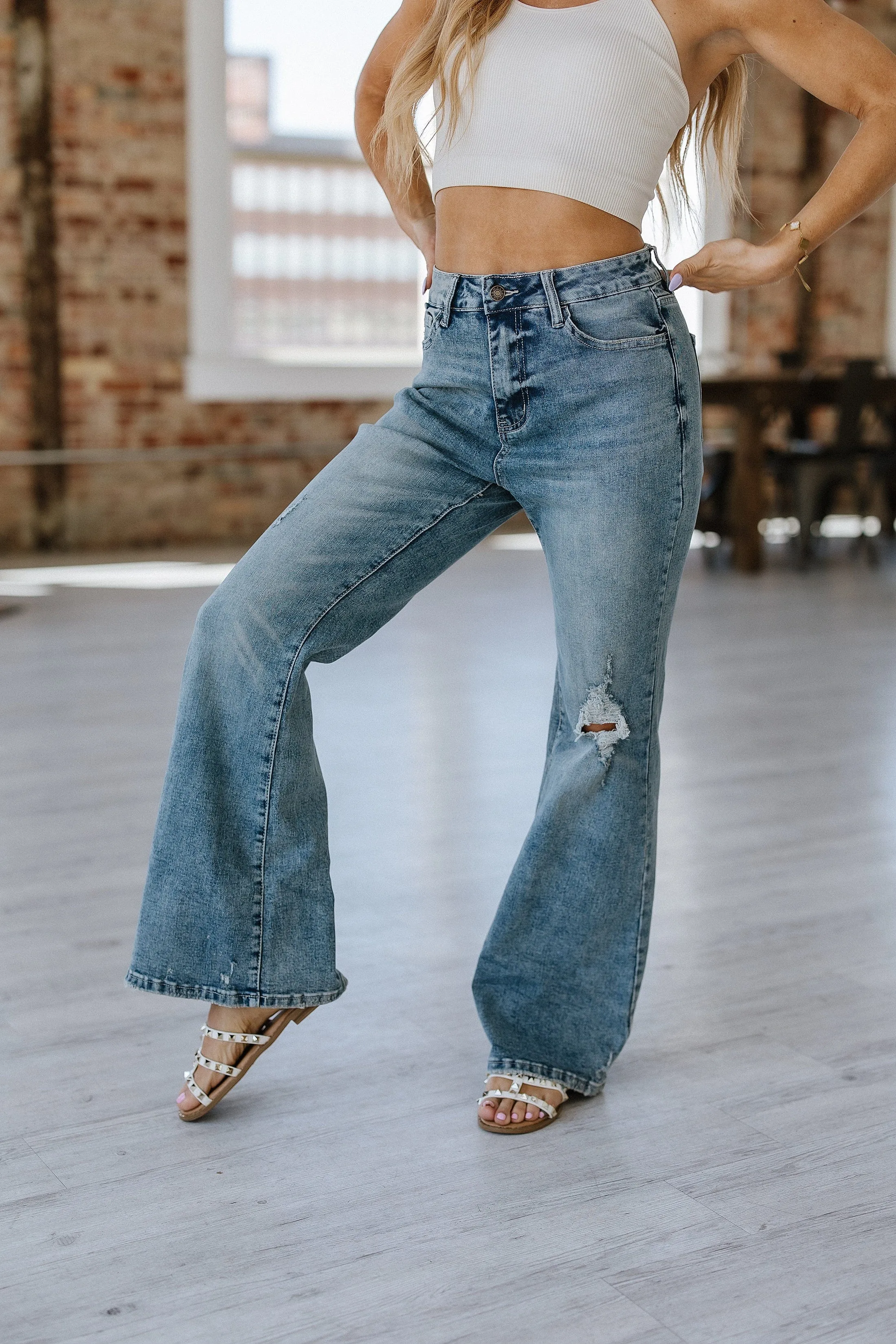 SALE - Dante Distressed Flare Jeans