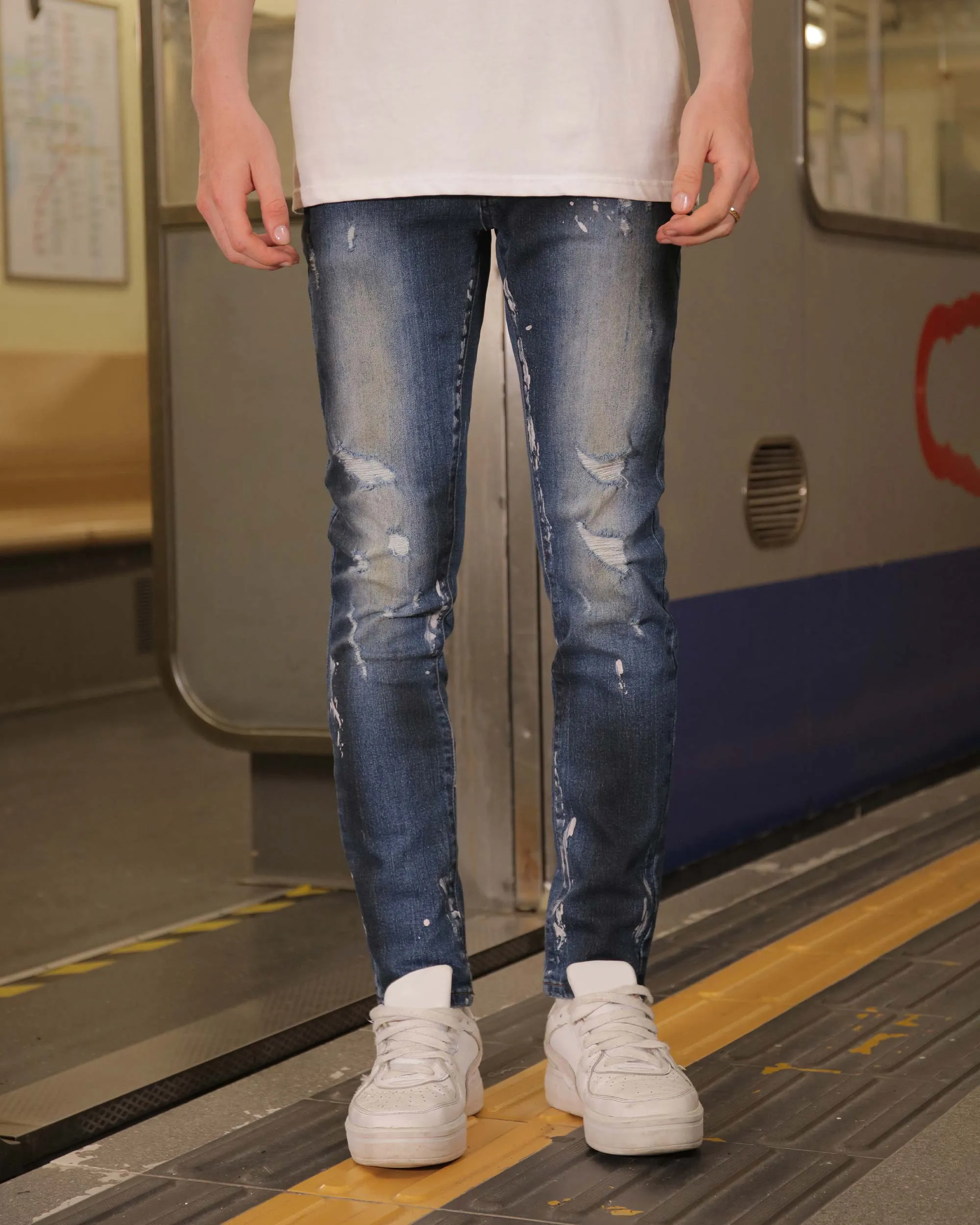 Slim Fit Jeans in Unique Blue Wash