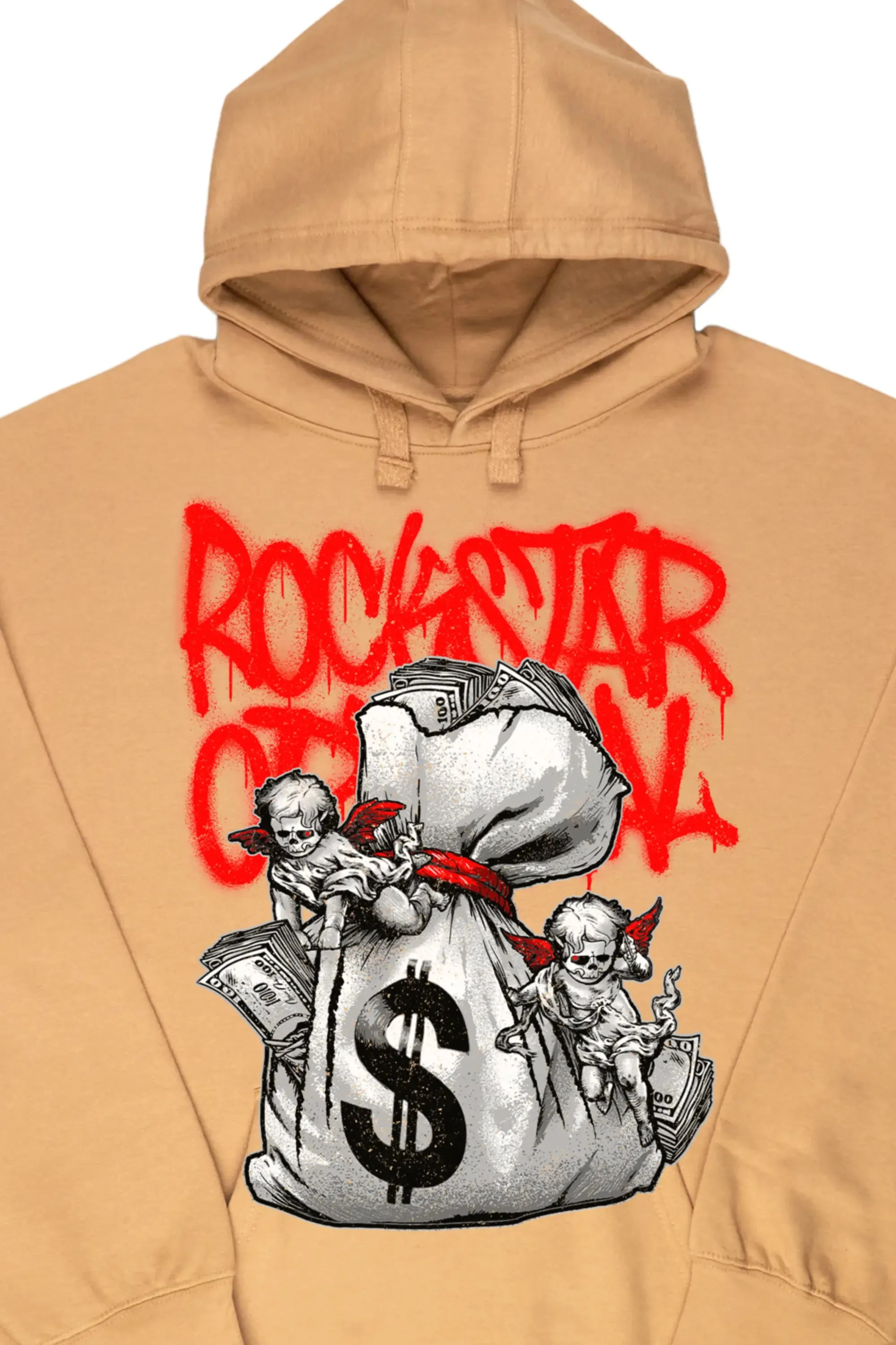 Spent Beige Graphic Hoodie