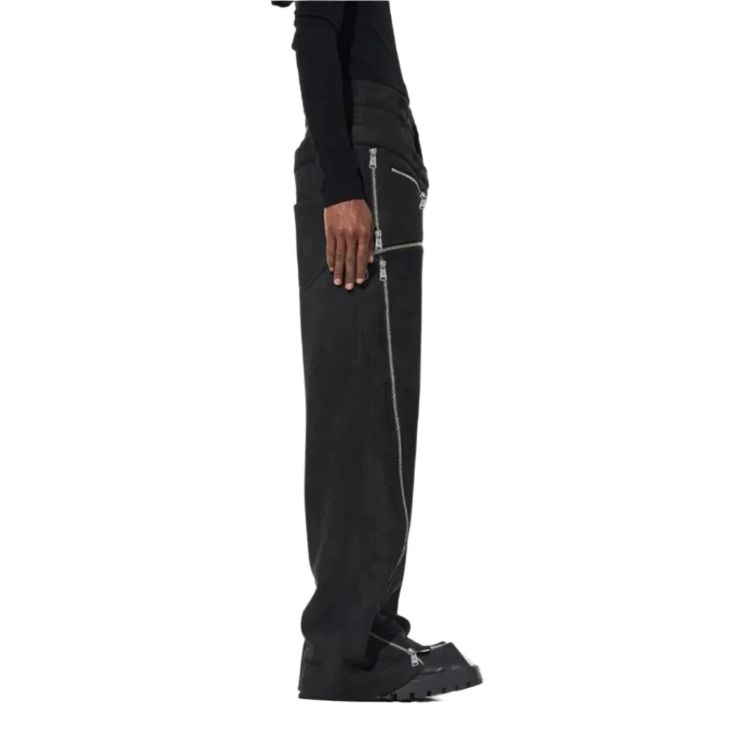 Stacked Suede Trouser