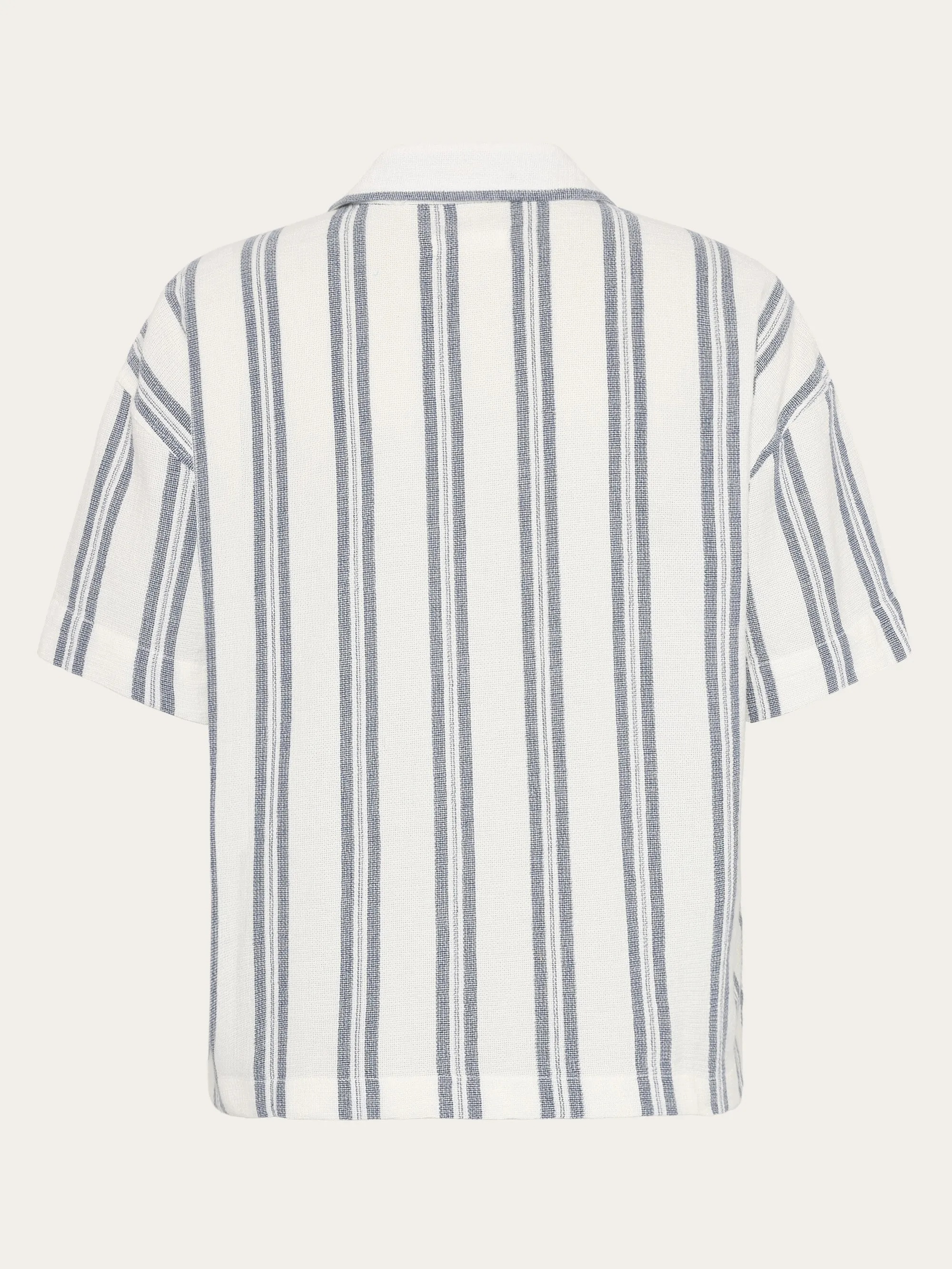Striped short sleeved shirt - GOTS/Vegan - Blue stripe