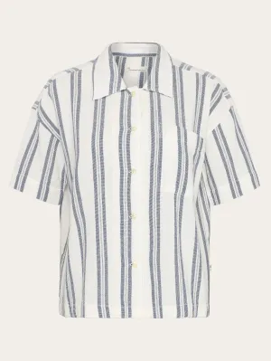 Striped short sleeved shirt - GOTS/Vegan - Blue stripe