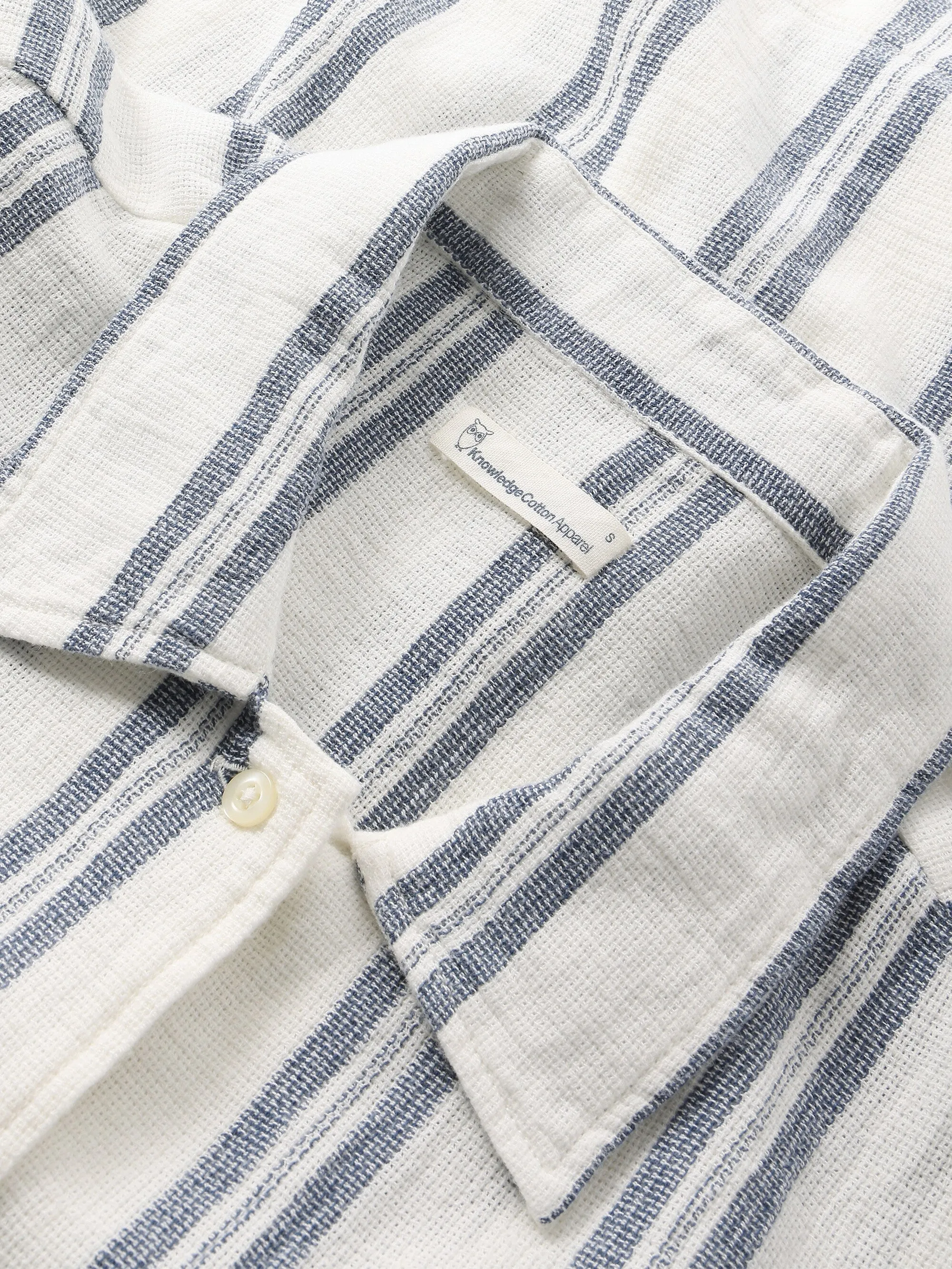 Striped short sleeved shirt - GOTS/Vegan - Blue stripe