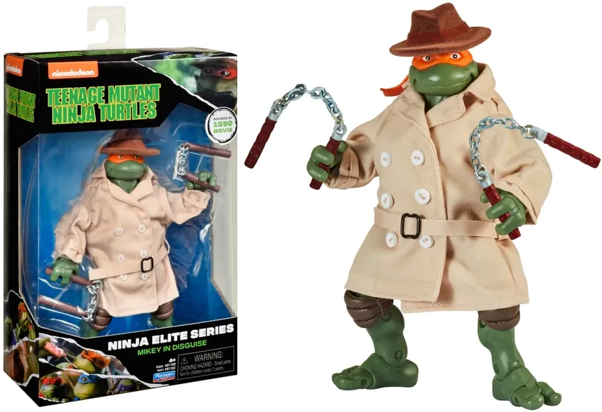 Teenage Mutant Ninja Turtles Classic Elite 6" Inch Action Figure - Mikey in Disguise - Playmates