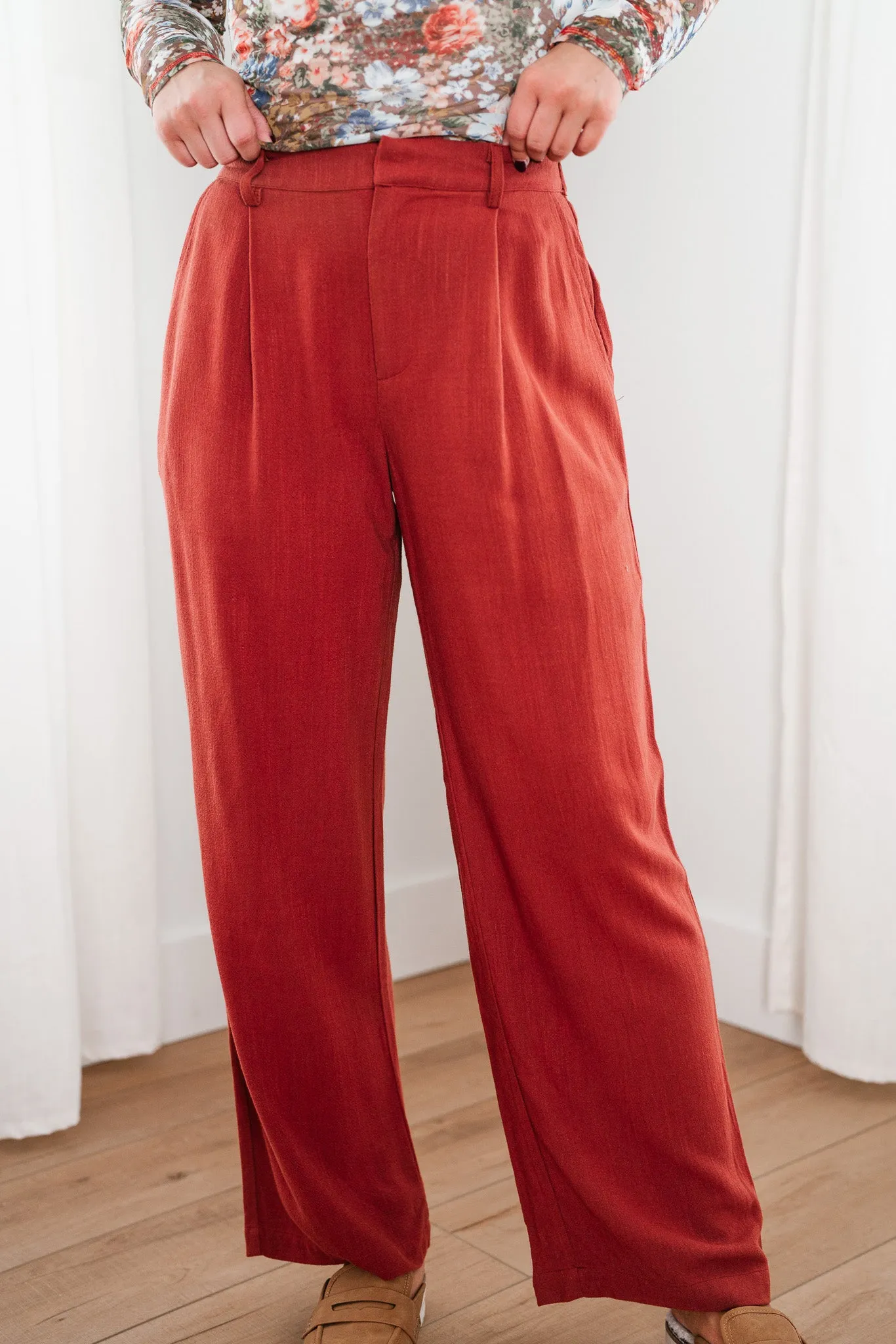 Terracotta Trails Linen Pant