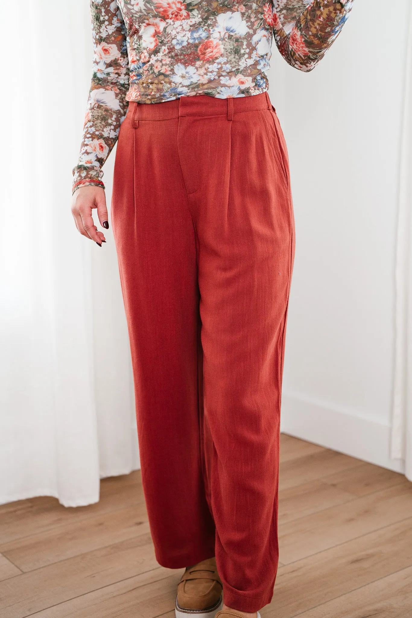 Terracotta Trails Linen Pant