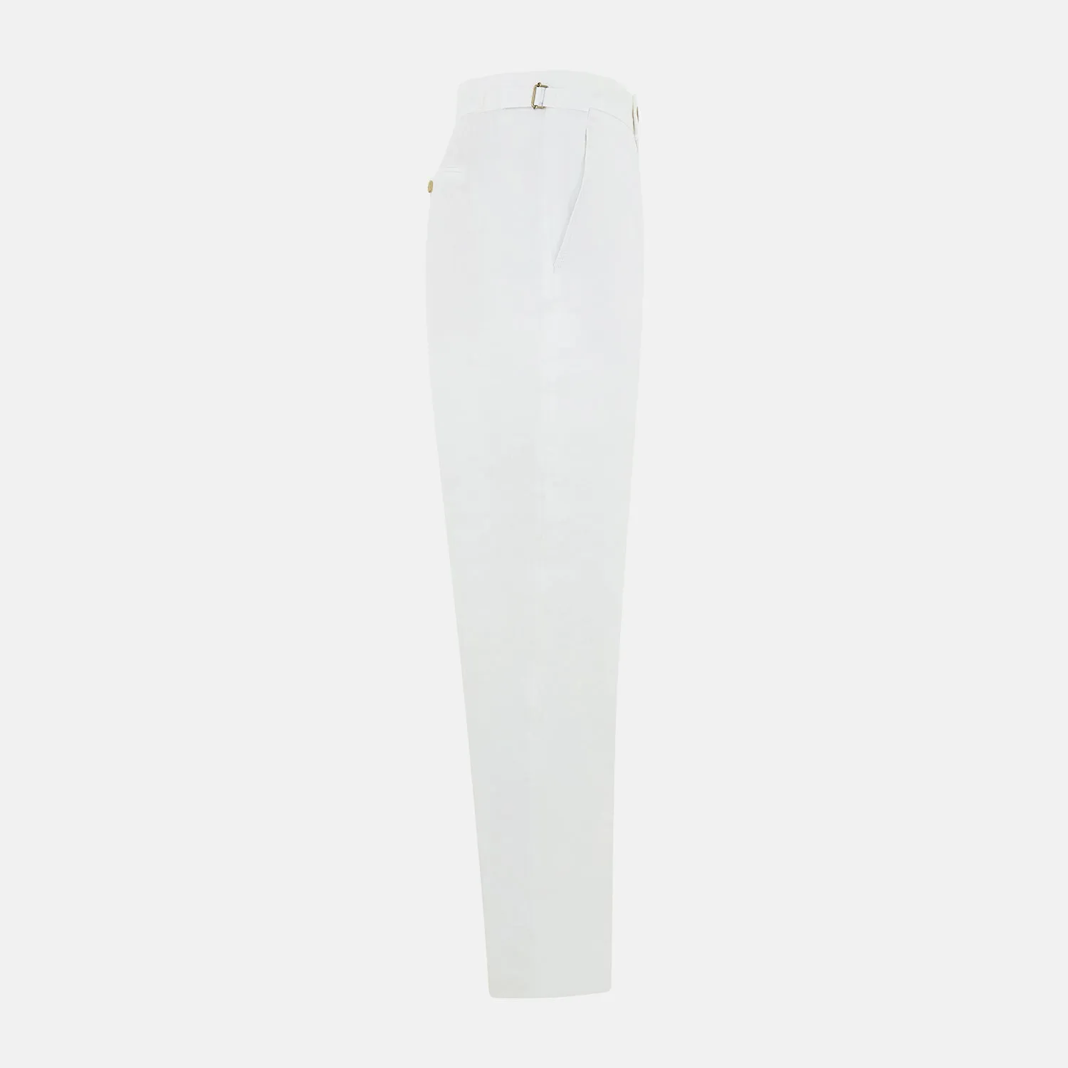 White Linen Henry Trousers