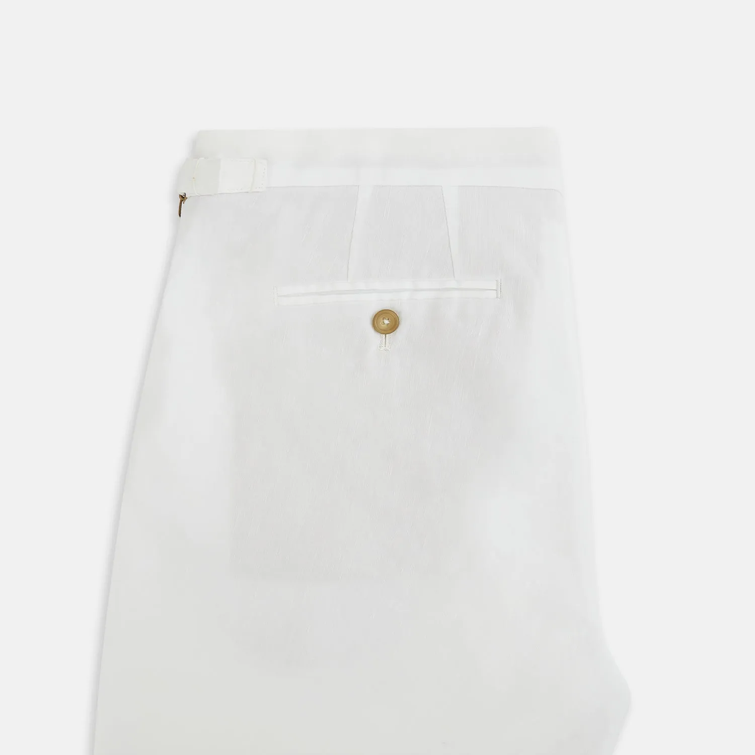 White Linen Henry Trousers