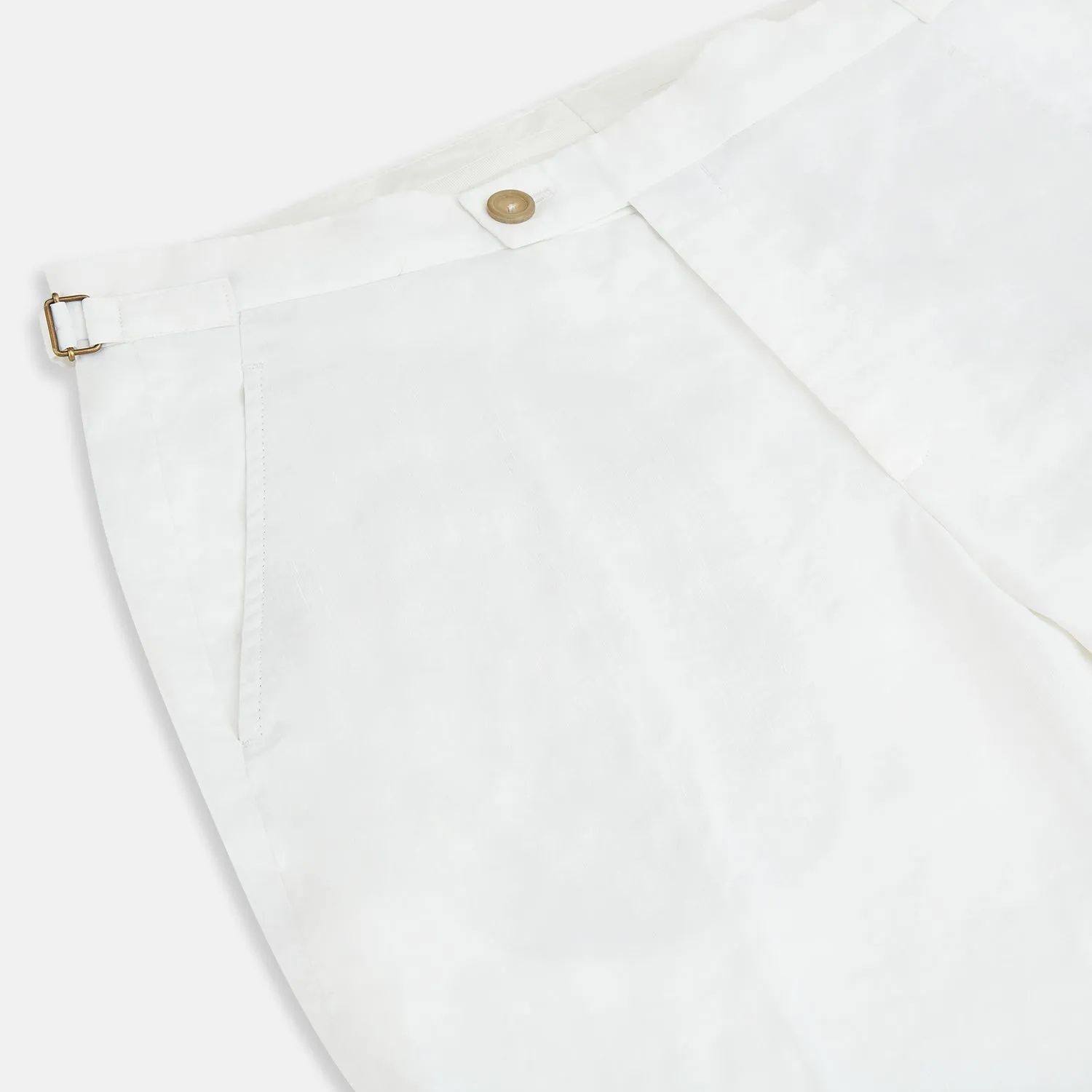 White Linen Henry Trousers