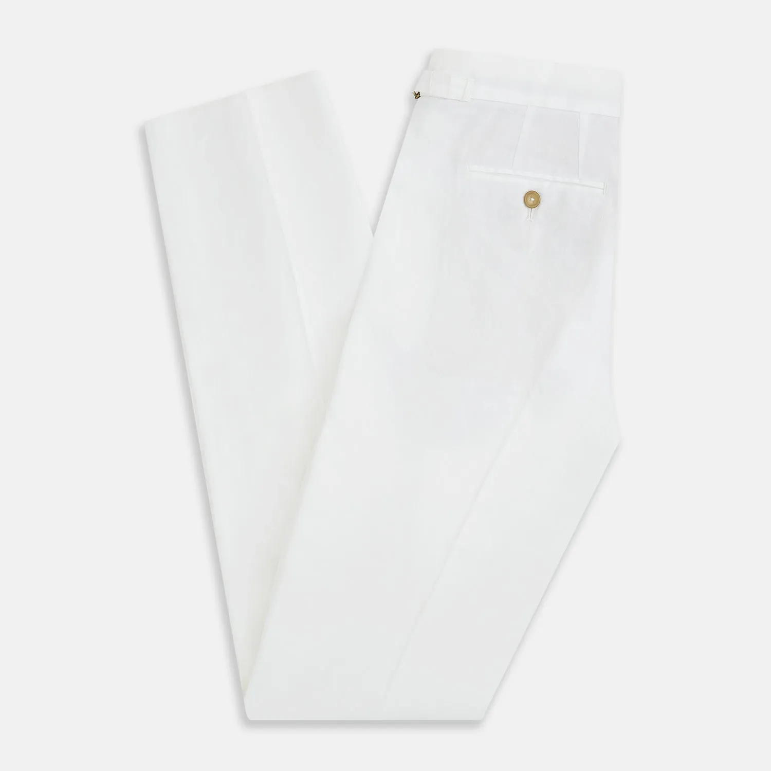 White Linen Henry Trousers